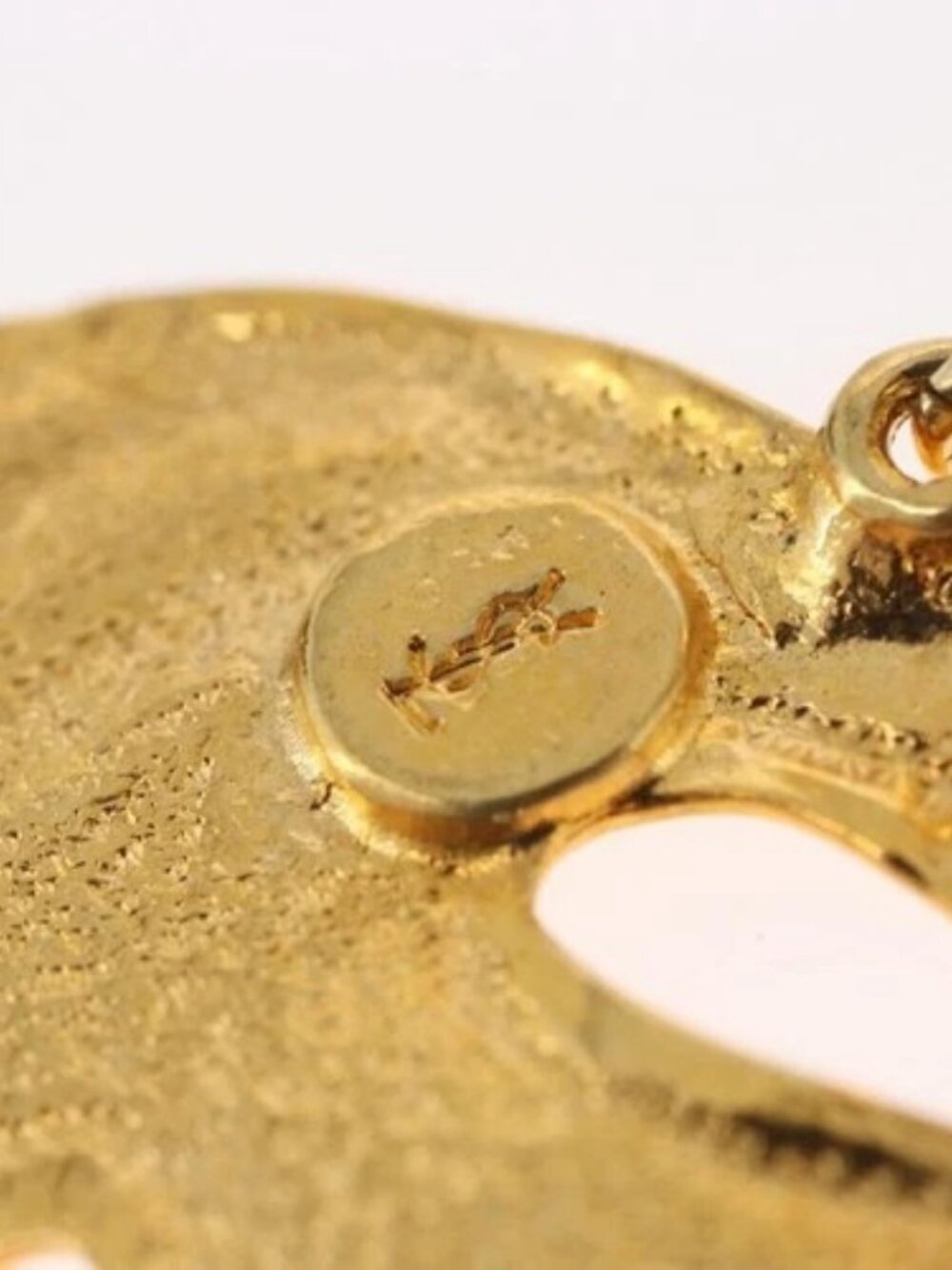 SAINT LAURENT Earring Earring metal Gold Auth BSZ416V - Picture 7 of 14